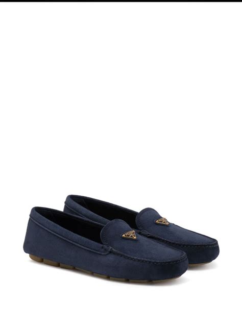 prada logo driving loafers|women's leather driving loafers.